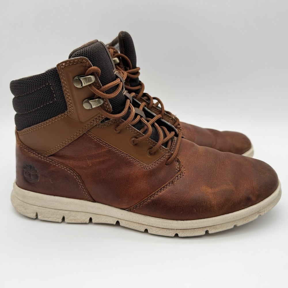 Timberland Mens Size 8 Graydon Hoverlite Sneaker Boot Brown Leather A10EE